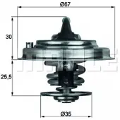 MAHLE ORIGINAL Termostaatti, jäähdytysneste TX 34 87D