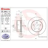Brembo Jarrulevy 9990511 edessä, tuuletettu, 1 Kappale