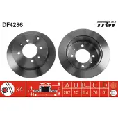 TRW Jarrulevy DF4286 takana, täysi, 1 Kappale