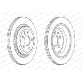 FERODO Jarrulevyt DDF1802C takana, tuuletettu, 2 Kappale