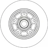 TRW Jarrulevy SINGLE DF6549BS, 1 Kappale