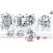 Nissens Kompressori, ilmastointilaite 890420