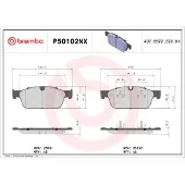 Brembo Jarrupalasarja (4kpl), levyjarru P50102NX