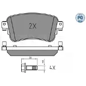 Meyle Jarrupalasarja (4kpl), levyjarru 025 225 8818/PD