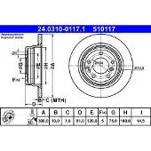 Ate Jarrulevy Power Disc 24.0310-0117.1, 1 Kappale
