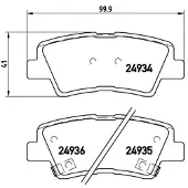 Brembo Jarrupalat Taka, P 30 047 - Kia - Niro, Optima, Xceed, Soul, Opirus. Hyundai - I30, Tucson, Sonata. Ssangyong - Actyon, Korando