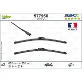 Valeo Pyyhkijänsulka Silencio 577956, 600/500mm, Edessä, 2 Kappale
