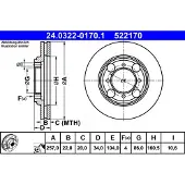 Ate Jarrulevy Power Disc 24.0322-0170.1, 1 Kappale