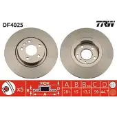 TRW Jarrulevy DF4025 edessä, täysi, 1 Kappale