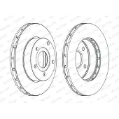 FERODO Jarrulevyt DDF1169C edessä, tuuletettu, 2 Kappale