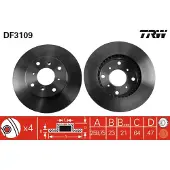 TRW Jarrulevy (1kpl) DF3109