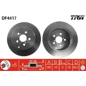 TRW Jarrulevy DF4417 takana, täysi, 1 Kappale