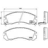 Brembo Jarrupalasarja (4kpl), levyjarru P 54 017X