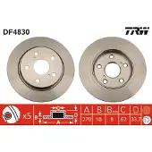 TRW Jarrulevy DF4830 takana, täysi, 1 Kappale