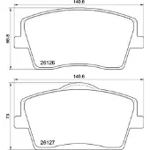 Brembo Jarrupalat Etu, P 86 031 - Lynk & co - 01