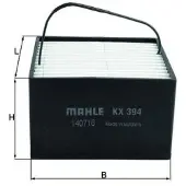 MAHLE ORIGINAL Polttoainesuodatin KX 394