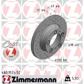 ZIMMERMANN Jarrulevy (1kpl) 460.1524.52