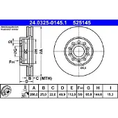 Ate Jarrulevy Power Disc 24.0325-0145.1, 1 Kappale