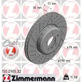 ZIMMERMANN Jarrulevy (1kpl) 150.2905.32