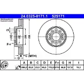Ate Jarrulevy Power Disc 24.0325-0171.1, 1 Kappale