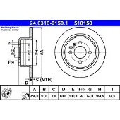 Ate Jarrulevy Power Disc 24.0310-0150.1, 1 Kappale