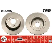 TRW Jarrulevy DF2791S takana, täysi, 1 Kappale