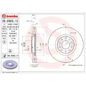 Brembo Jarrulevy 9936311 edessä, tuuletettu, 1 Kappale