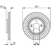 Bosch Jarrulevy 0 986 479 786 edessä, tuuletettu, erittäin hiilihappoinen, 1 Kappale