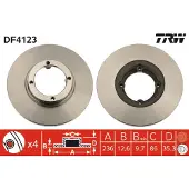 TRW Jarrulevy DF4123 edessä, täysi, 1 Kappale