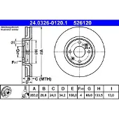Ate Jarrulevy PowerDisc 24.0326-0120.1, 1 Kappale