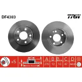 TRW Jarrulevy LUC DF4383 edessä, täysi, 1 Kappale