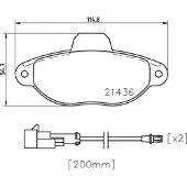Brembo Jarrupalasarja (4kpl), levyjarru P 24 147X