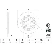 Bosch Jarrulevy 0 986 479 F67 takana, tuuletettu, erittäin hiilihappoinen, 1 Kappale