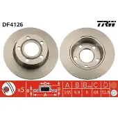 TRW Jarrulevy LUC DF4126 takana, täysi, 1 Kappale