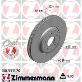 ZIMMERMANN Jarrulevy (1kpl) 100.3331.20