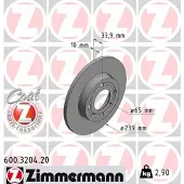 ZIMMERMANN Jarrulevy (1kpl) 600.3204.20