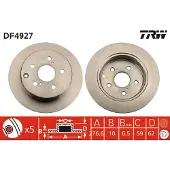 TRW Jarrulevy (1kpl) DF4927