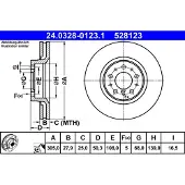 Ate Jarrulevy Power Disc 24.0328-0123.1, 1 Kappale