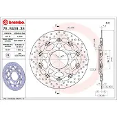 Brembo 78b40838 Etulevyjarrulevy