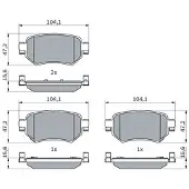Bosch Jarrupalasarja (4kpl), levyjarru 0 986 460 010