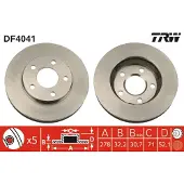 TRW Jarrulevy (1kpl) DF4041