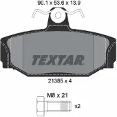 Textar Jarrupalasarja (4kpl), levyjarru 2138501