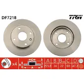 TRW Jarrulevy DF7218 edessä, tuuletettu, 1 Kappale