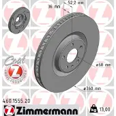 ZIMMERMANN Jarrulevy (1kpl) 460.1555.20