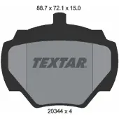 Textar Jarrupalasarja (4kpl), levyjarru 2034402