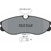 Textar Jarrupalasarja (4kpl), levyjarru 2148101