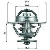 MAHLE ORIGINAL Termostaatti, jäähdytysneste TX 93 74D