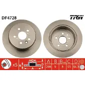 TRW Jarrulevy DF4728 takana, täysi, 1 Kappale