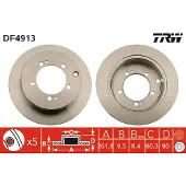 TRW Jarrulevy DF4913 takana, täysi, 1 Kappale