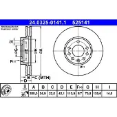 Ate Jarrulevy Power Disc 24.0325-0141.1, 1 Kappale